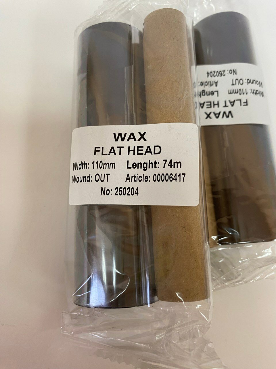 Лента термотрансферная (риббон) Monochrome MW308 110 х 74/110 Wax Out доп. втулка 1 рулон