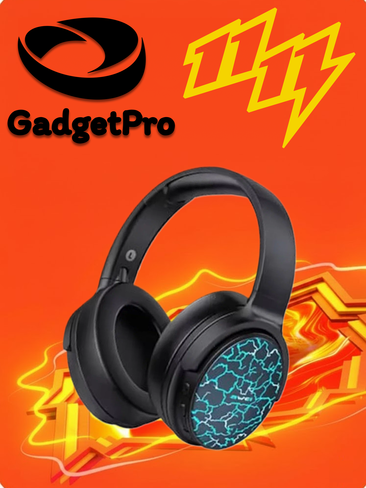 Игровые наушники Awei A780 Pro, с микрофоном, подсветка, беспроводное подключение, черные