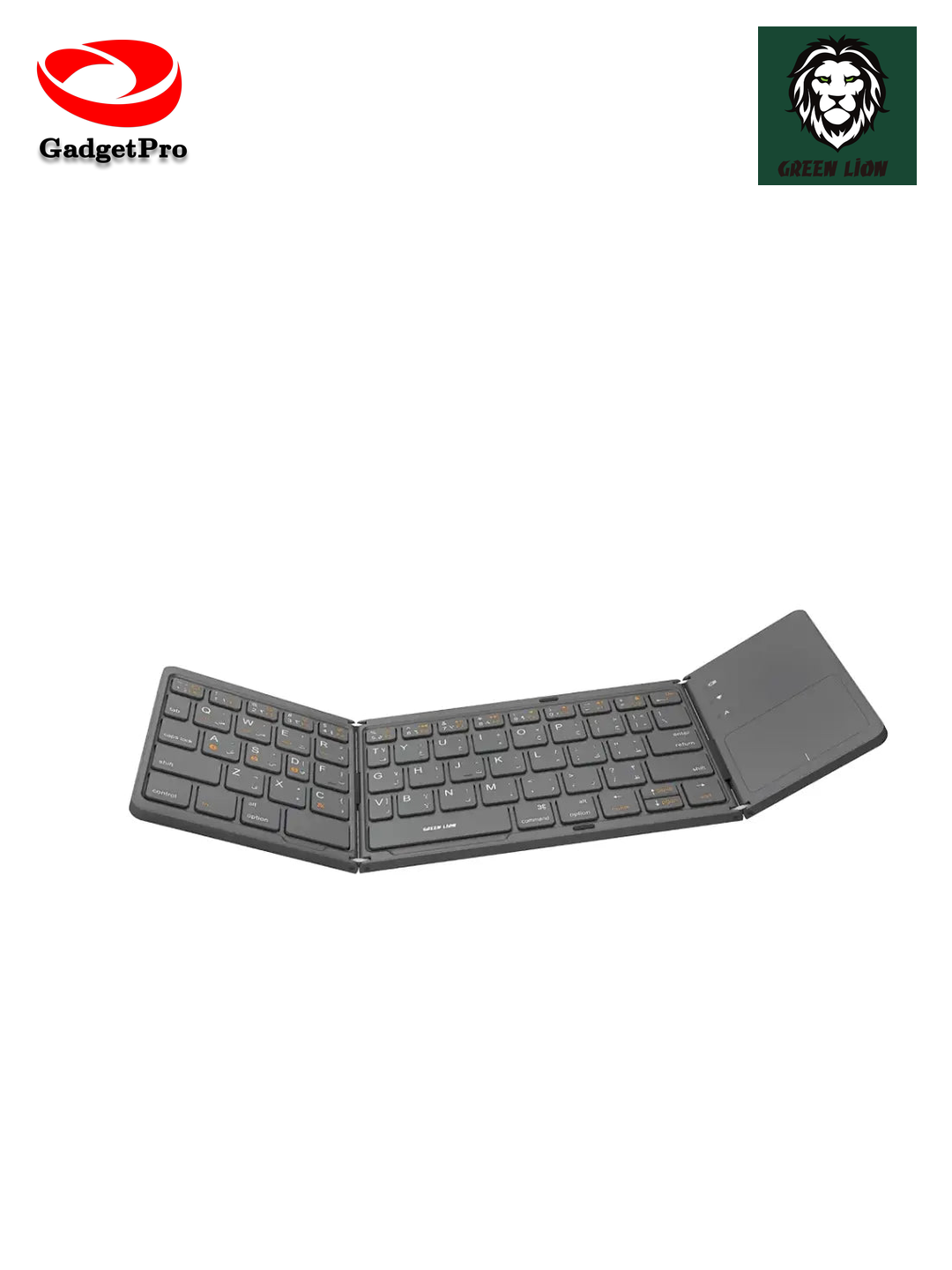 Складная Bluetooth-клавиатура Green Lion Grey: портативная, беспроводная, для планшета и смартфона