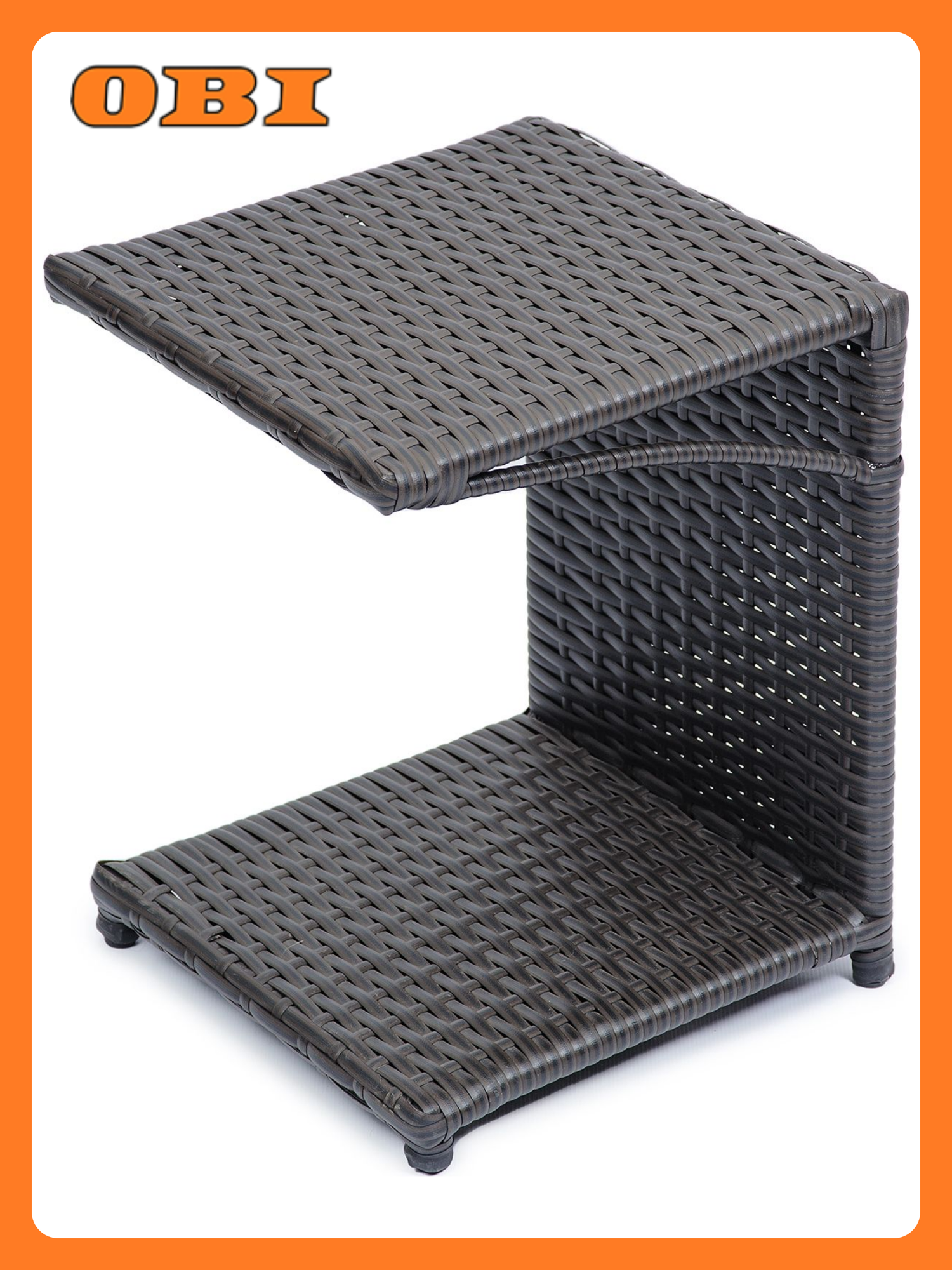 Стол GreenGard  для шезлонга  квадратный  35 см x 35 см х 45 см  коричневый