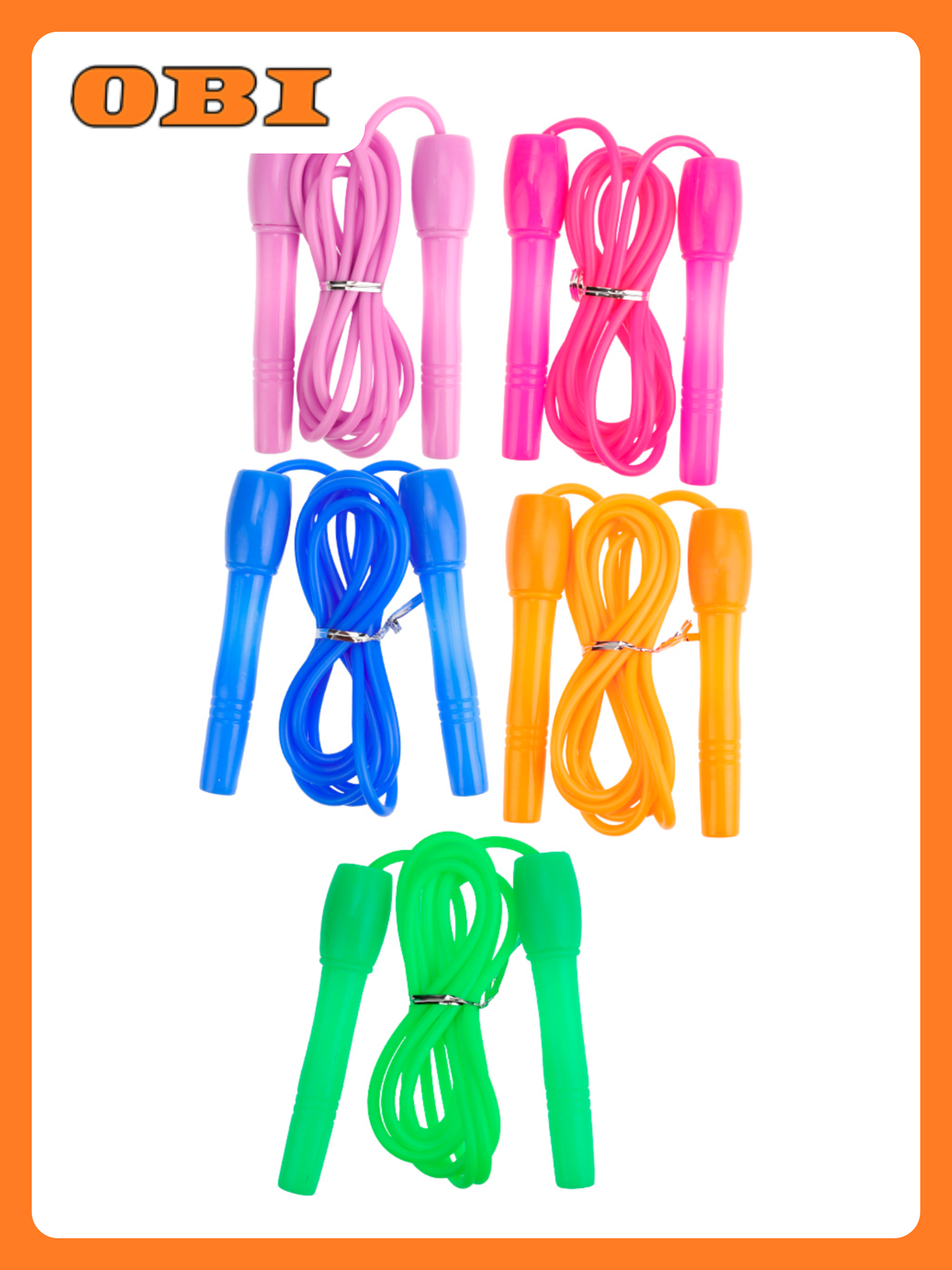 Серия "Спорт и отдых". Скакалка детская-7 (длина 22м) цвет микс