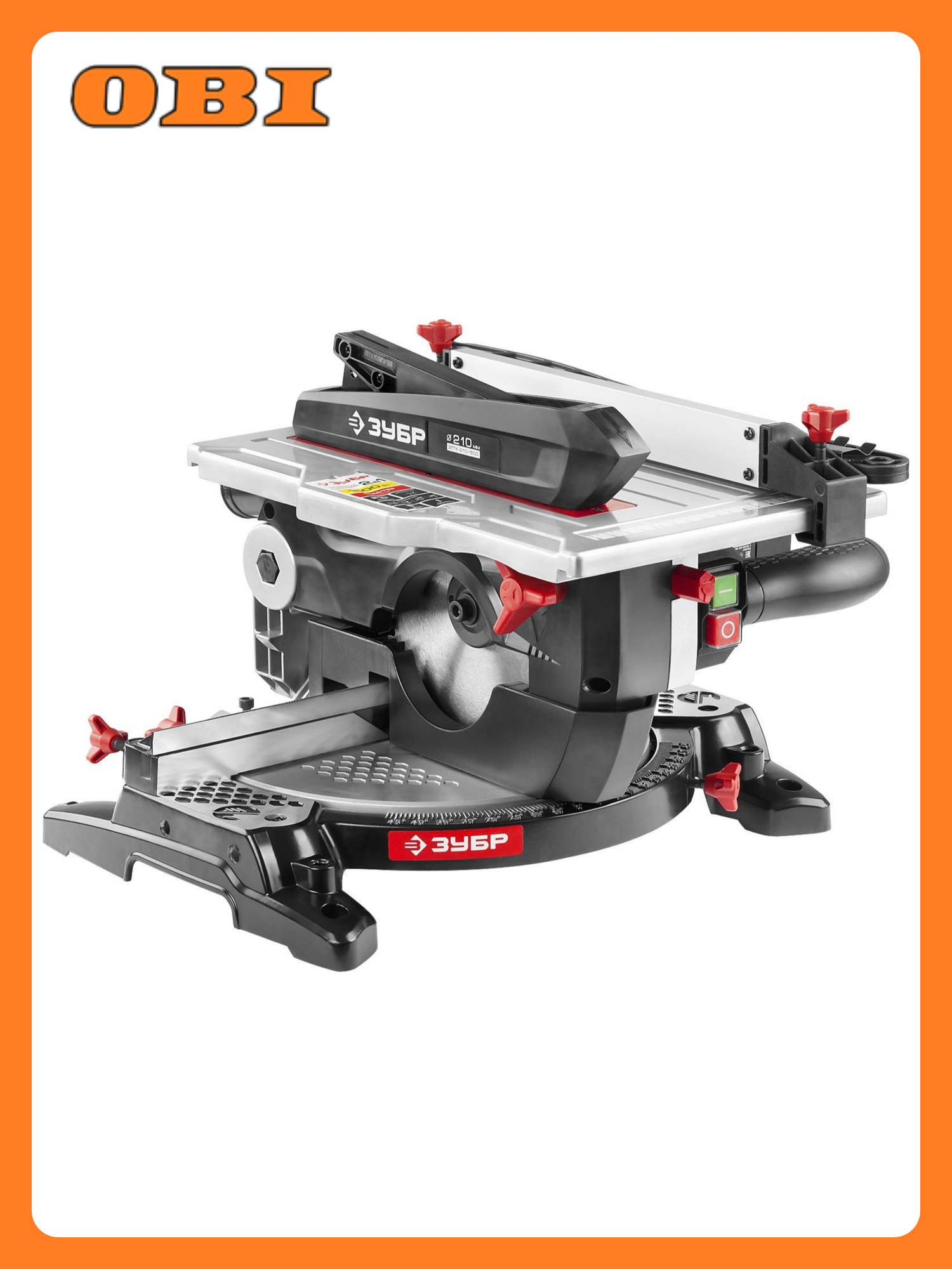 Пила торцовочная комбинированная ЗУБР Мастер ЗПТК-210-1500 1500 Вт