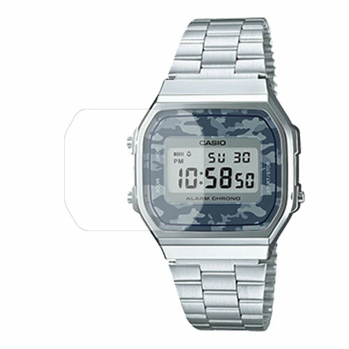 Скрин Мобайл защитный экран для часов Casio A168WEC-1EF из гидрогелевая плёнка прозрачная