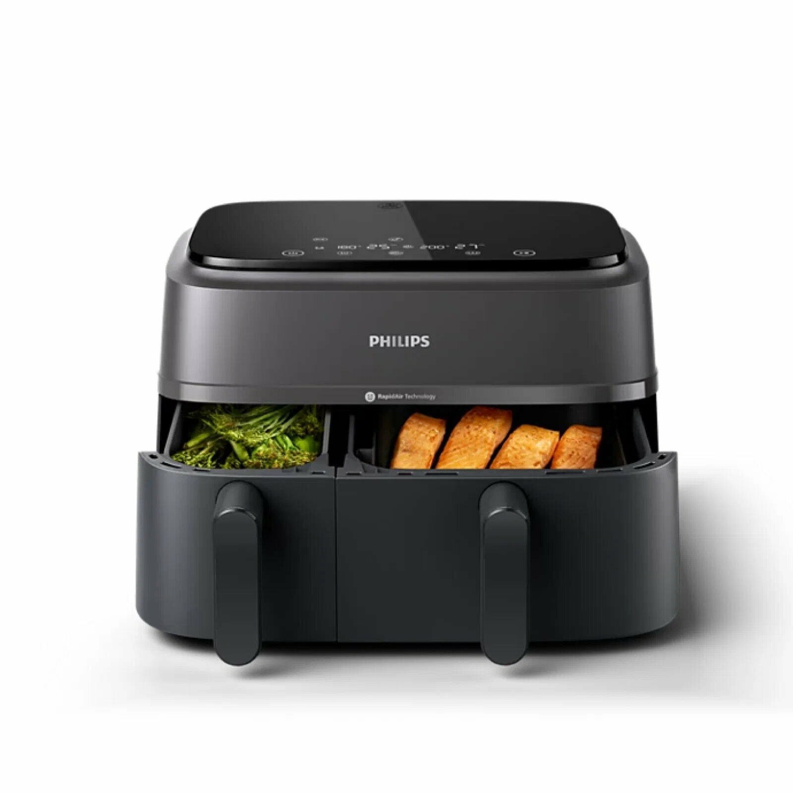 Аэрогриль Philips 3000 NA350, с двумя корзинами, мощность 2750Вт, объем 9л