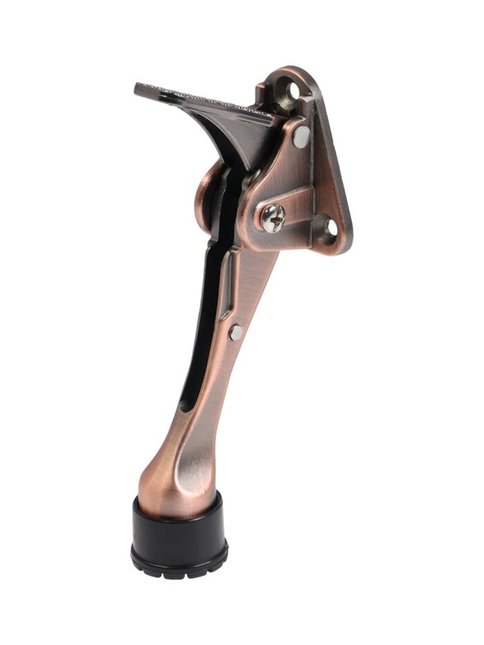 Фиксатор дверной LOCKLAND «козья ножка» с автоподъемом цвет медь