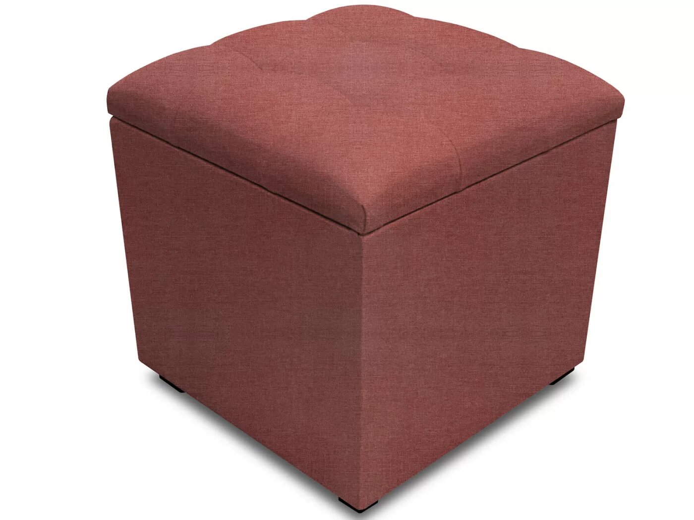 Пуф "Открывашка" 400, Savana plus CORAL, с подъемным механизмом, рогожка, розовый, с местом для хранения.