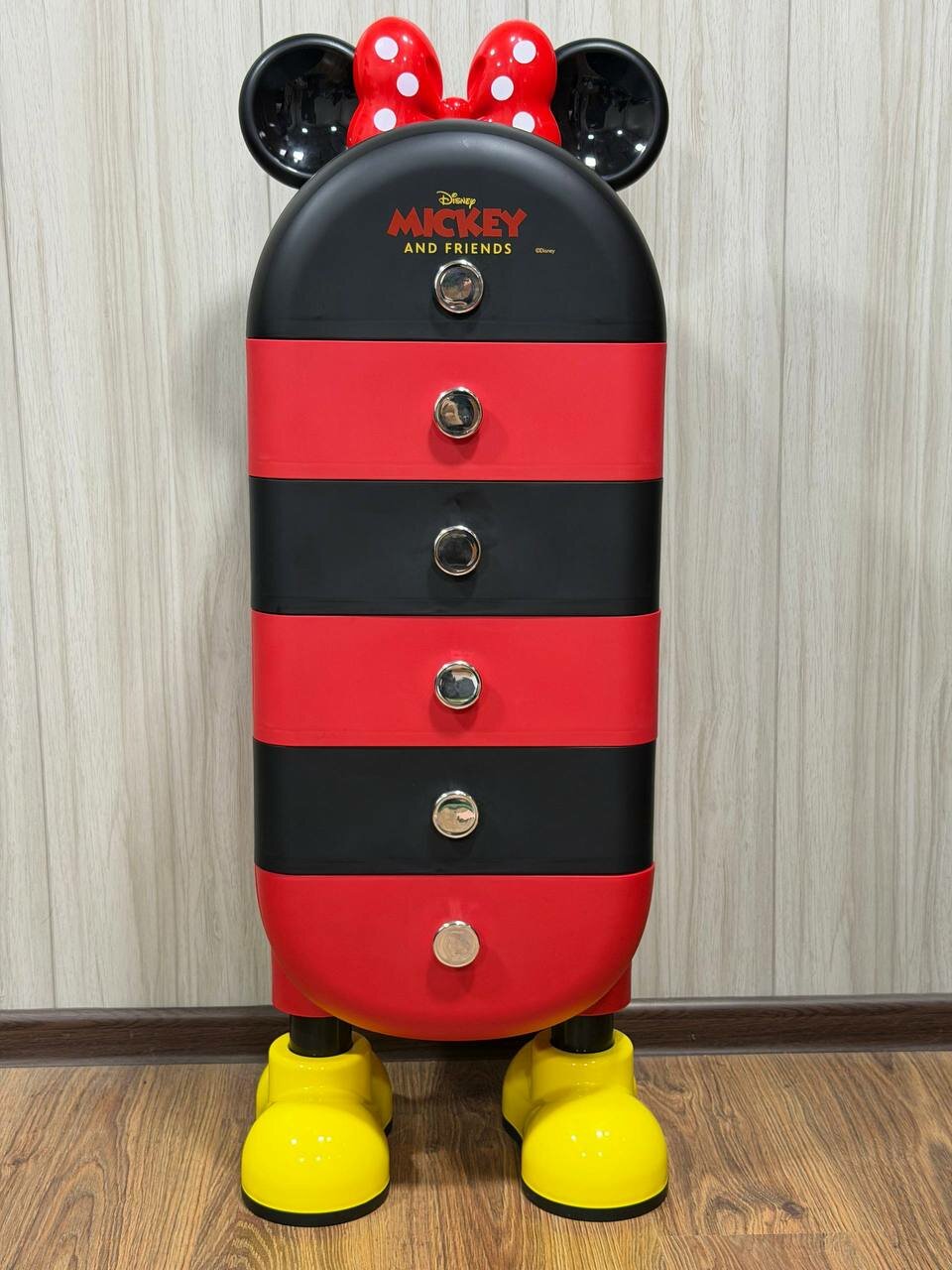 Детская этажерка шкаф комод Микки Маус для спальной, ванной комнаты, туалета для подарков