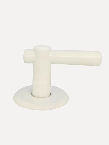 Изображение товара Ручка шибера "модель БМ" белая, из черной стали, росстин