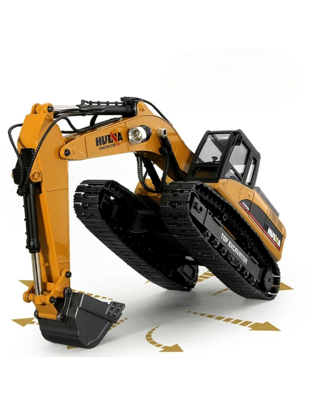 Радиоуправляемый экскаватор 4D RC, металлический ковш и эффект дыма