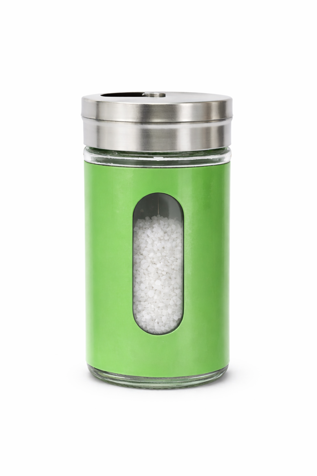 Солонка и перечница для специй, нержавеющая сталь, стекло, 8,4 см, черная — фото 1