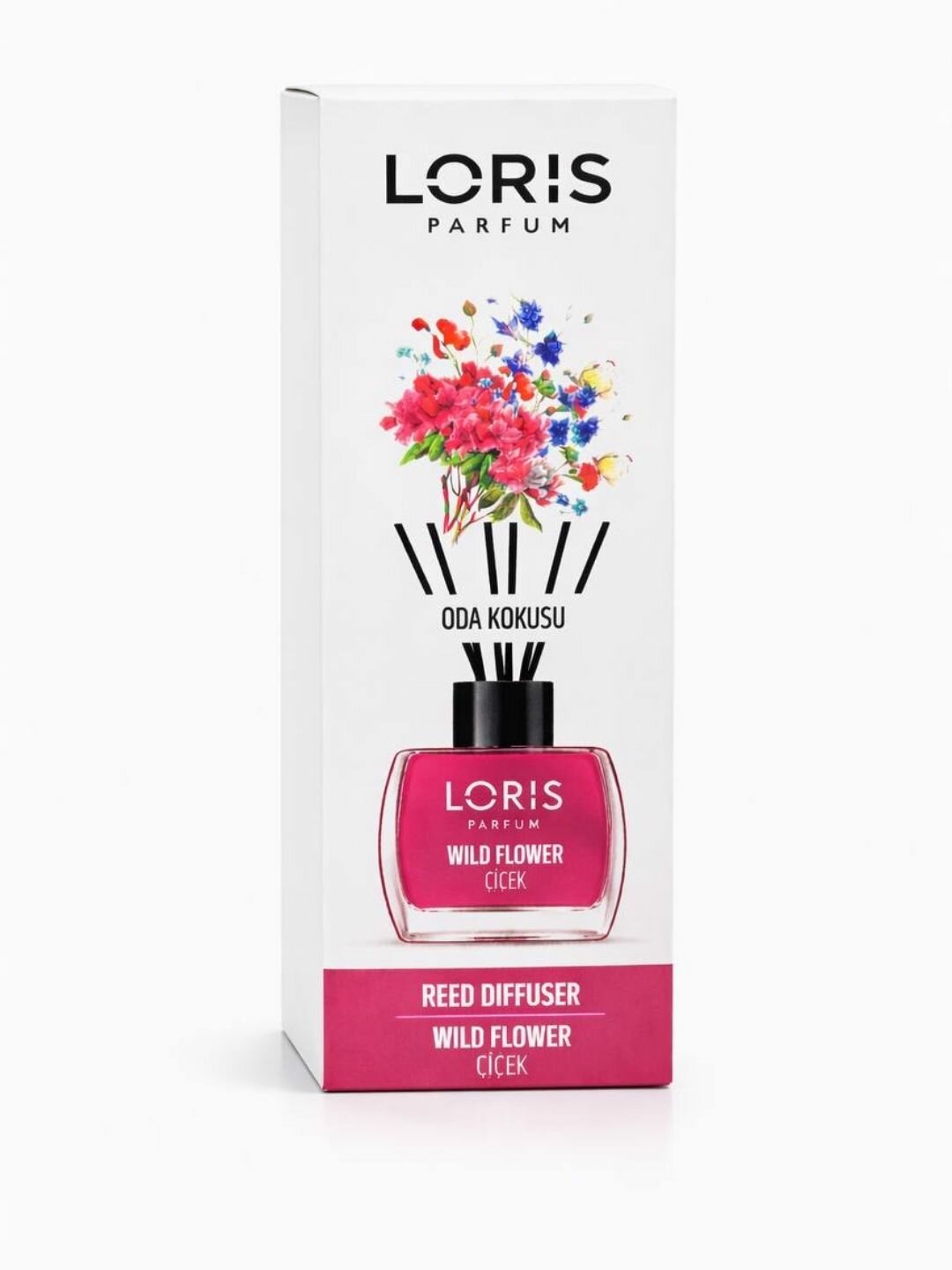 Аромадиффузор Loris Parfum Wild Flower (Цветы) с палочками, 50 мл — фото 1