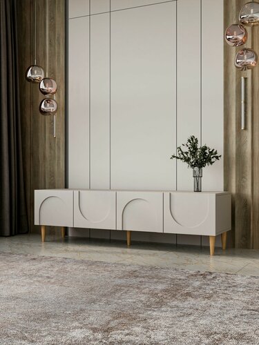 Изображение товара Тумба под телевизор напольная MTO-Profi "Санта" кашемир 160х35х45см