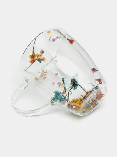 Двойная стеклянная кружка Двойная стеклянная кружка, термостойкий стакан, для кофе и чая, 250/350 мл — фото 1