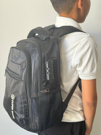 Школьный рюкзак, для мальчиков, чёрный, водонепроницаемый, 1 отделение, антивандальный — фото 1