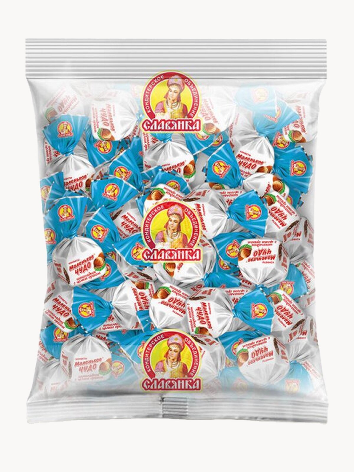 Конфеты Славянка Маленькое чудо шоколадное с цельным орехом  1 кг