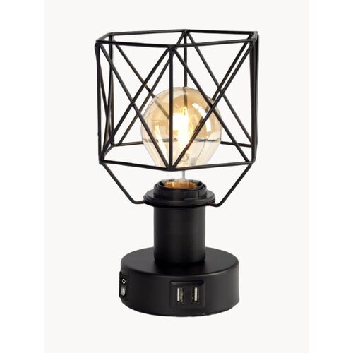 Лампа настольная Lamplandia L1653 IVIKA WHITE USB, Е27*1 макс 40Вт