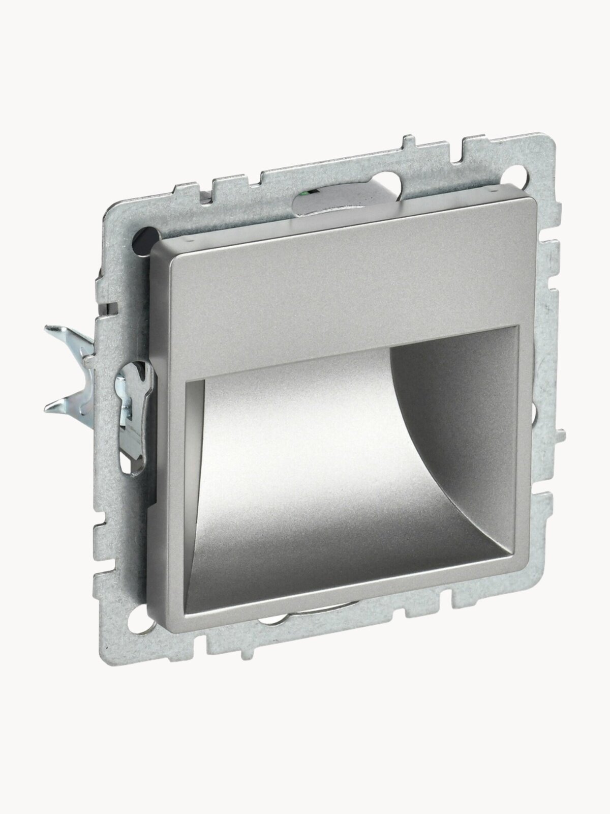 Подсветка светодиодная встраиваемая IEK BRITE ПЛ20-БрС, сталь, серебристый, 1Вт, 230В, IP20, пластик