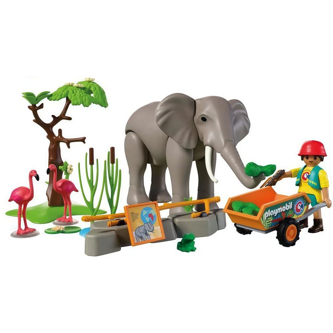 Игрушка-фигурка слона из серии Playmobil для зоопарка, крупная пластиковая модель для детей