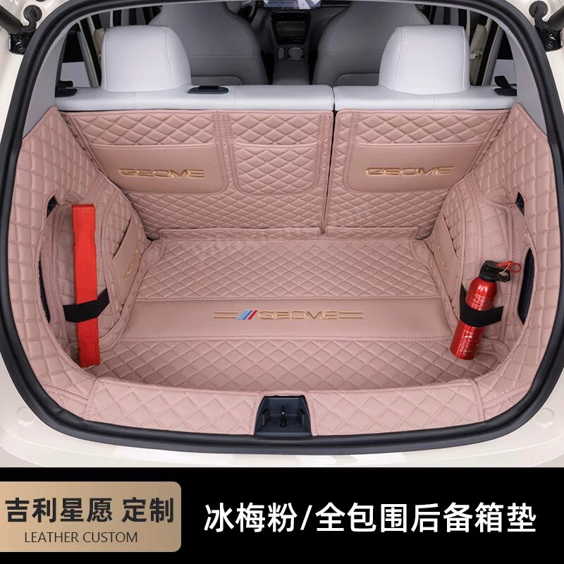 Geely Xingyuan Полный обшивочный коврик для багажника из наппа кожи цвет Санди Розовый с бесплатным антиударным ковриком