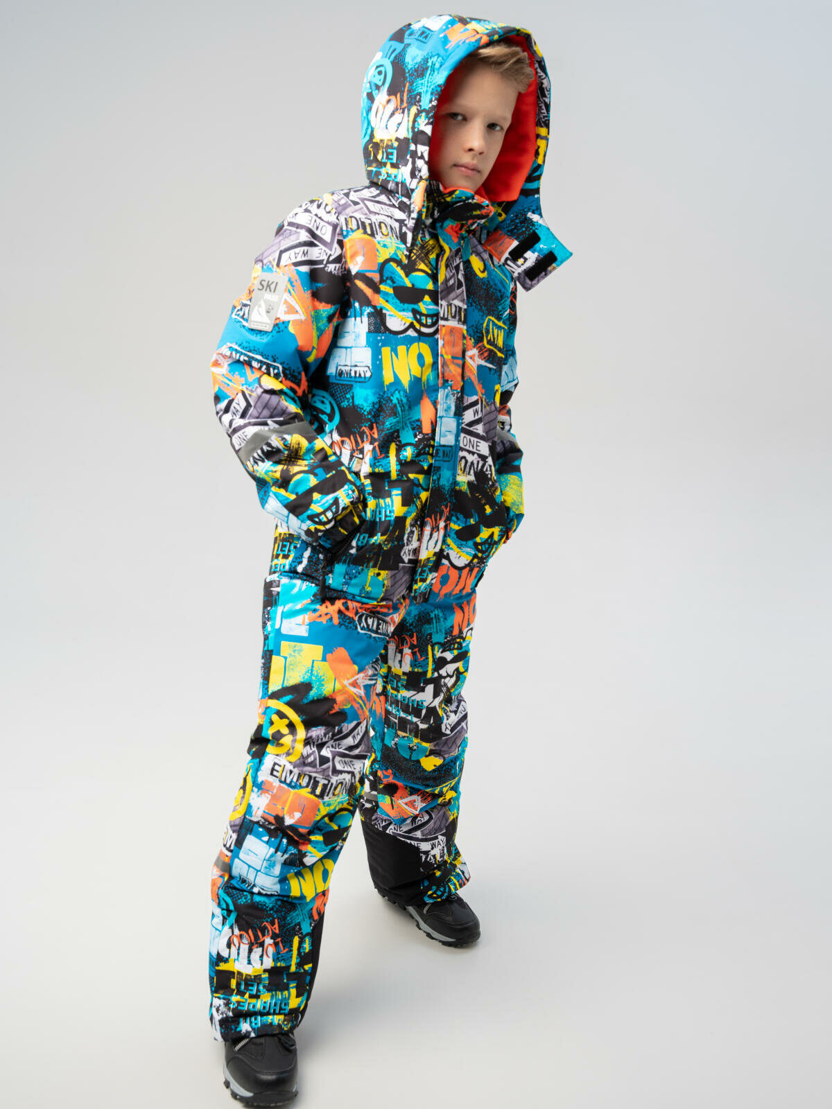 Комбинезон горнолыжный playToday размер 140  голубой