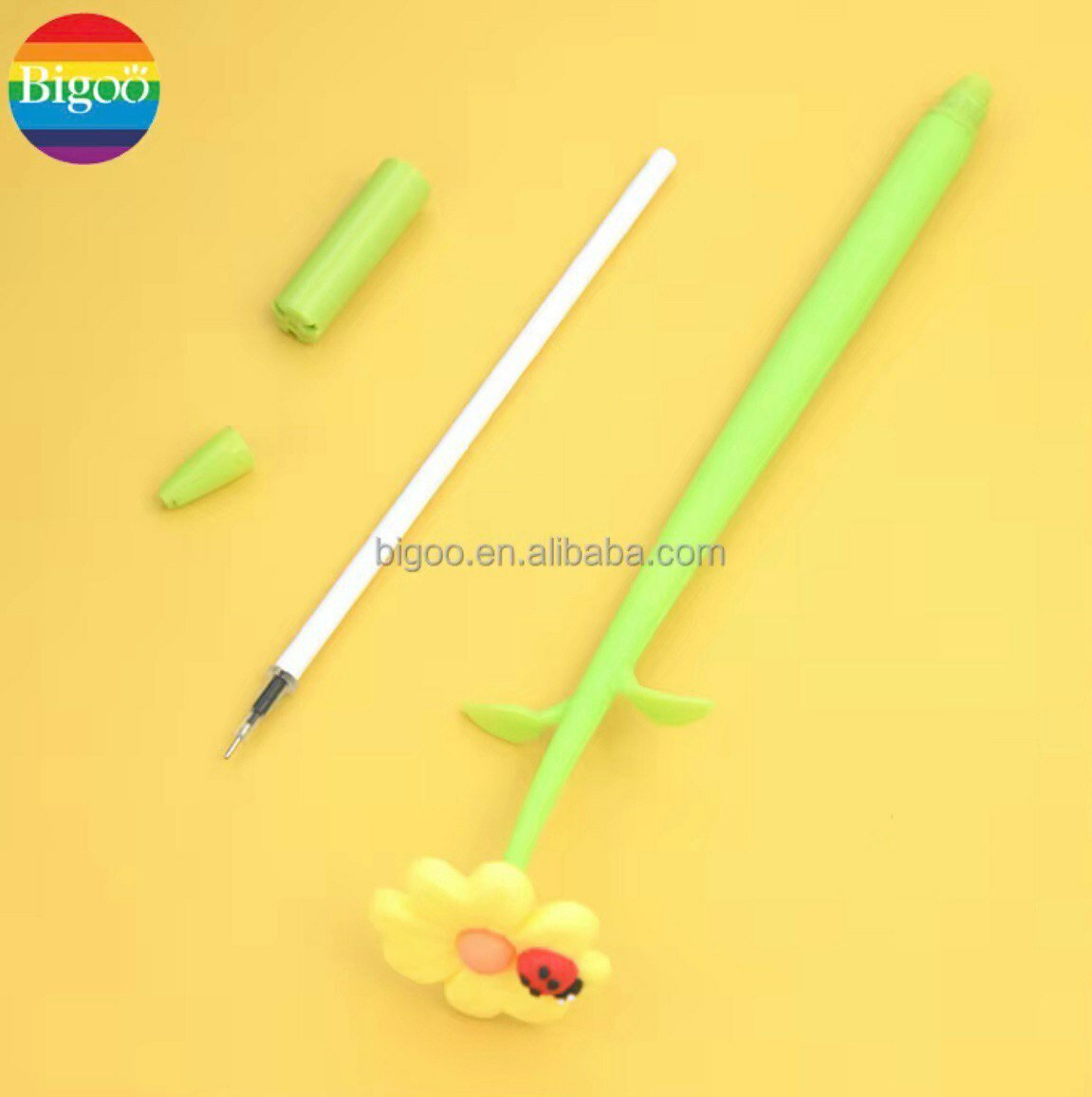 Ручка в форме цветка, черная, для подарка для девушек и женщин — фото 1