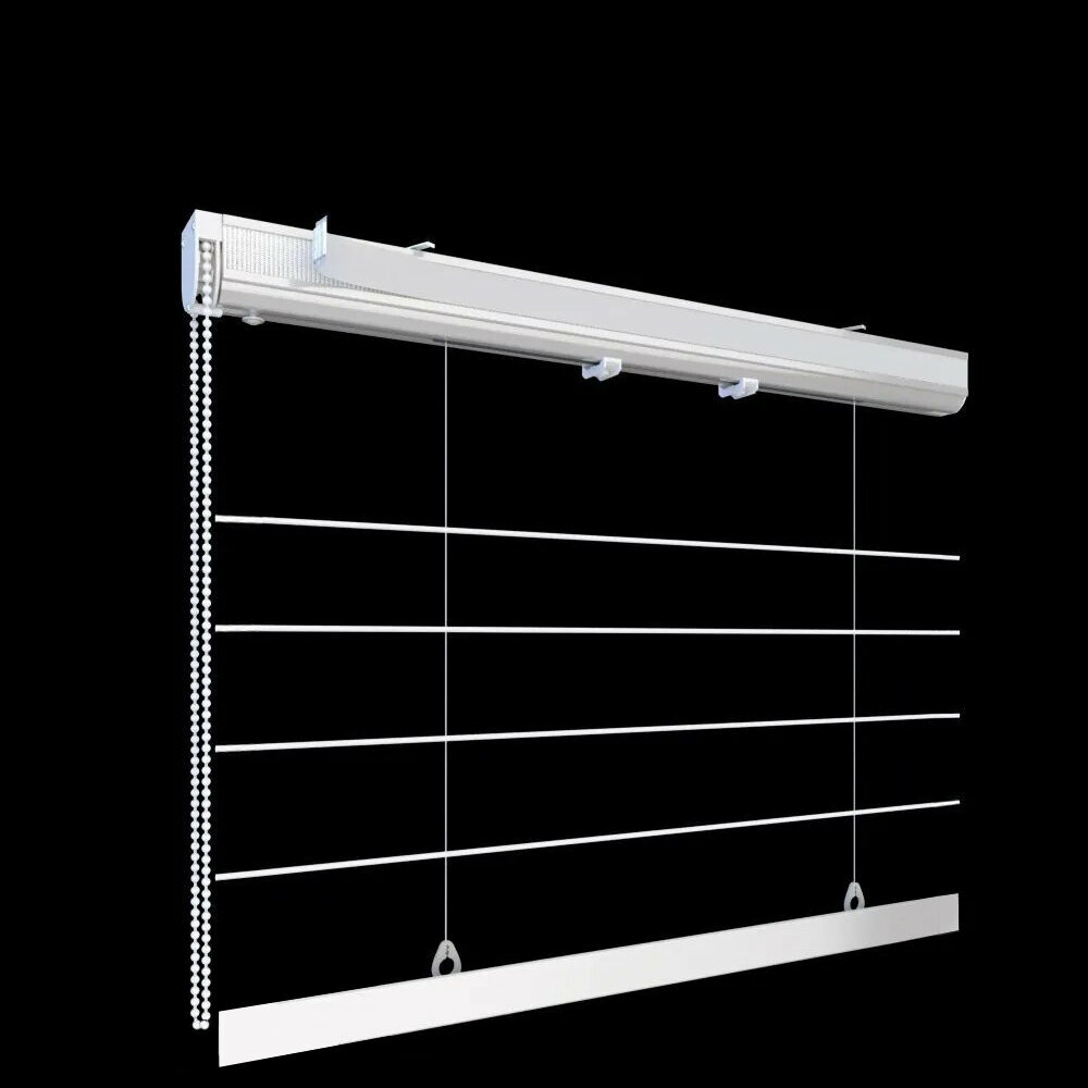 Карниз для римских штор 140 см цепочный OLEXDECO Мадрид FixSize управление слева цвет белый