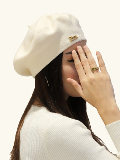 Берет  для девочек и женщин, размер 50-60, фиолетовый — фото 1