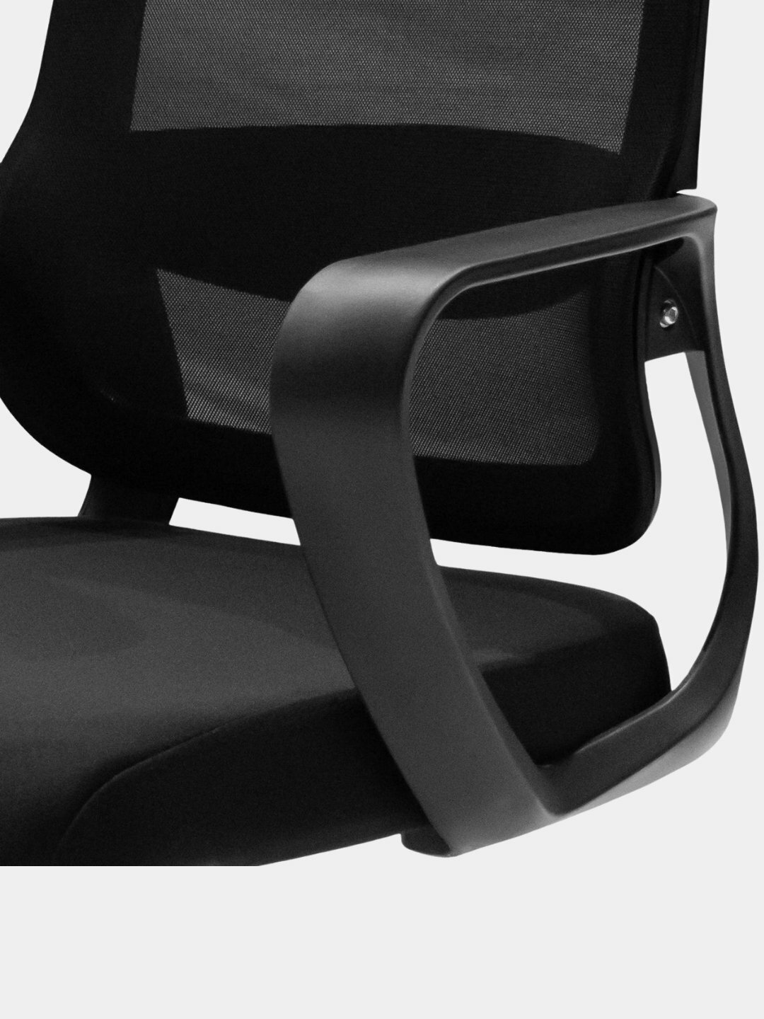 Кресло для офиса Pricher от Dafna, сетчатое, с колесами, черный — фото 1