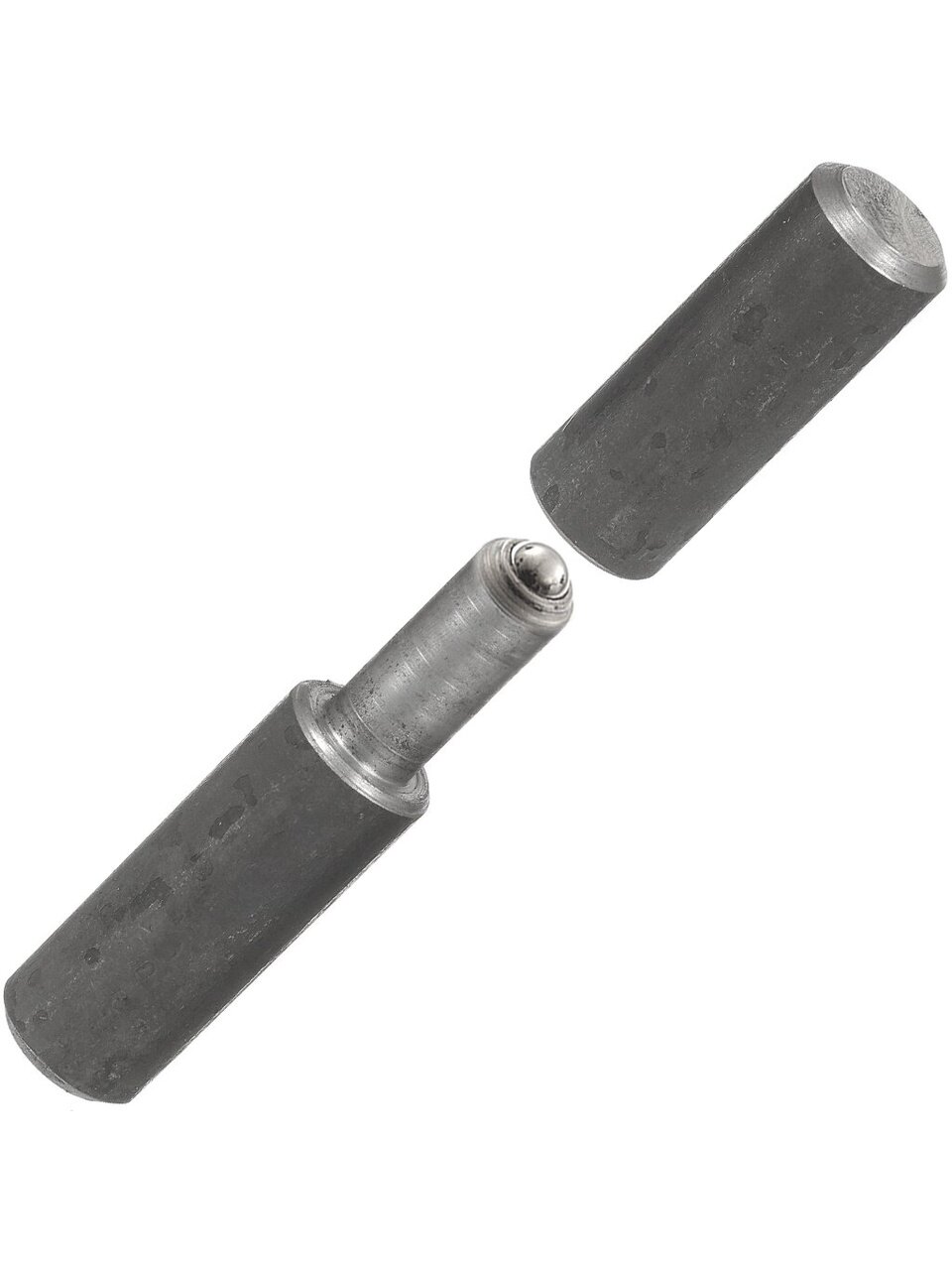 Петля гаражная цилиндрическая 36х160 мм с шариком серый цвет сварная универсальная для ворот и гаража