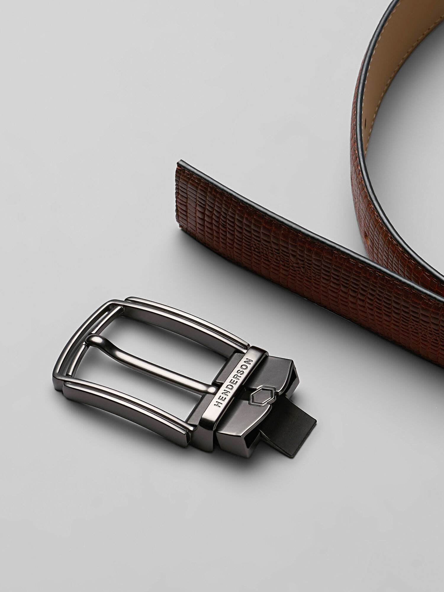 Ремень HENDERSON для мужчин, размер 125, коричневый — фото 1