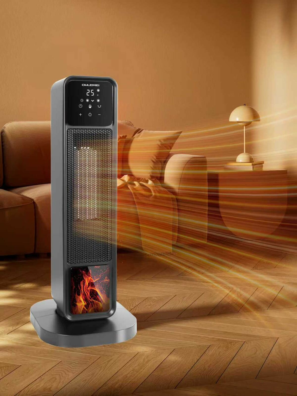 Электрический обогреватель для дома с имитацией живого огня