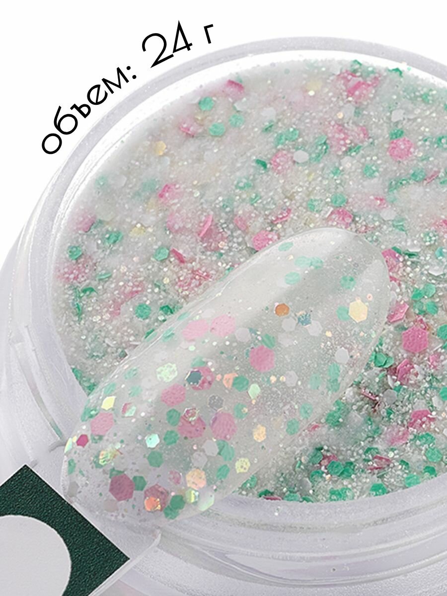 UNIDIP #027 Светится в темноте / Дип-пудра для покрытия ногтей без УФ 24 г