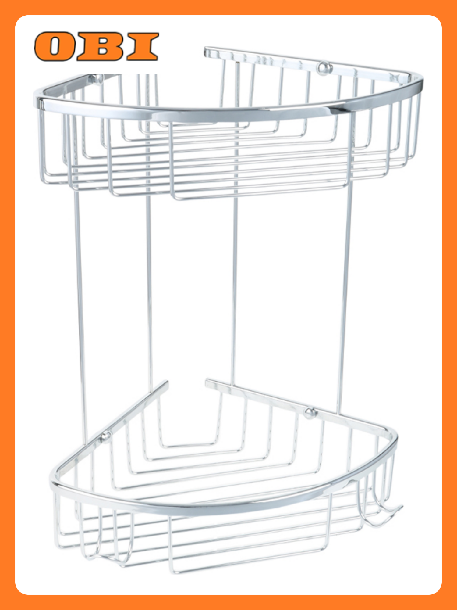 Полка Fixsen Hotel угловая 2-уровневая хромированная сталь настенная 29x37x22 см