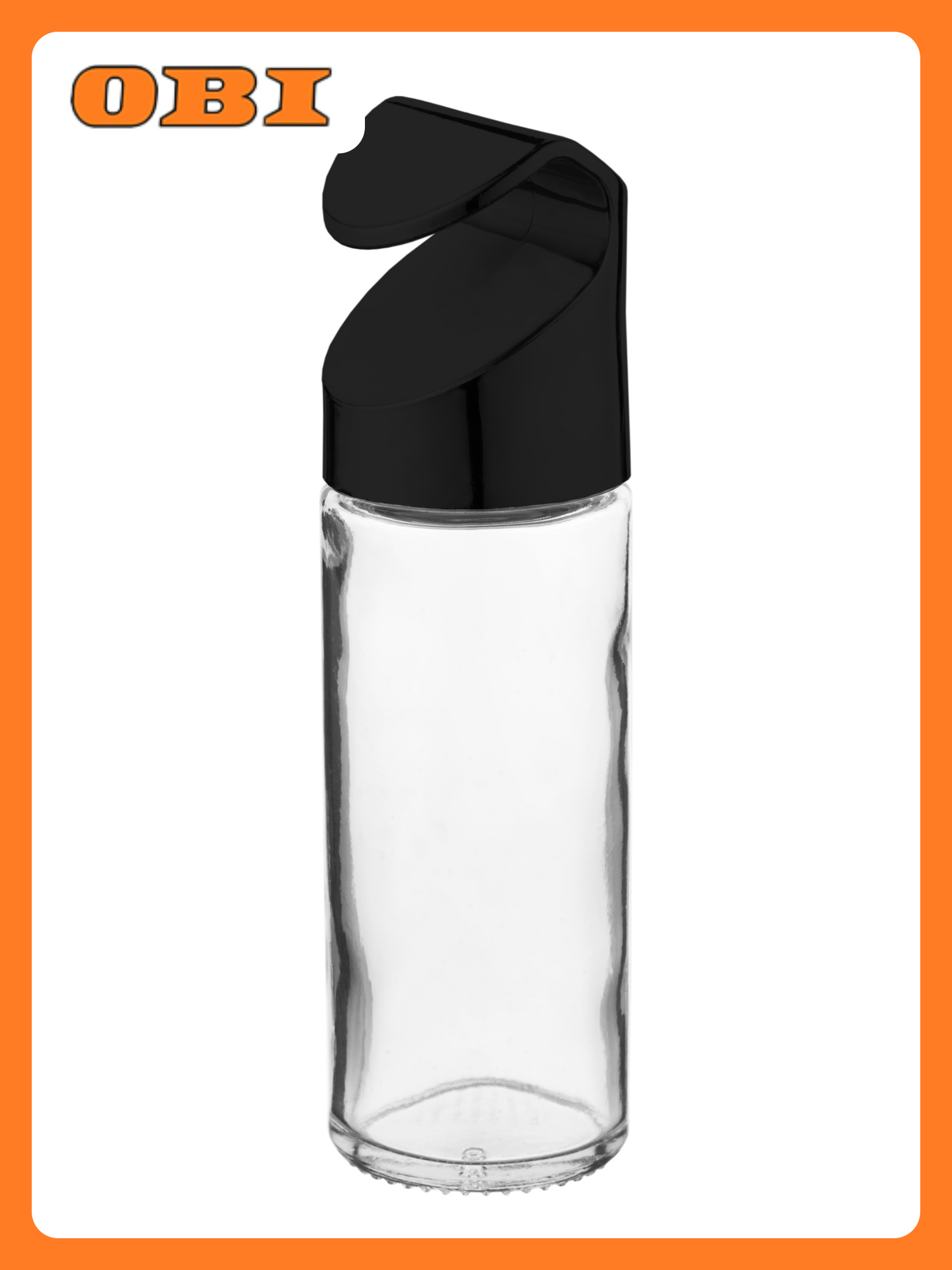 Баночка стеклянная на рейлинге LEMAX черная матовая 140х40х40 мм