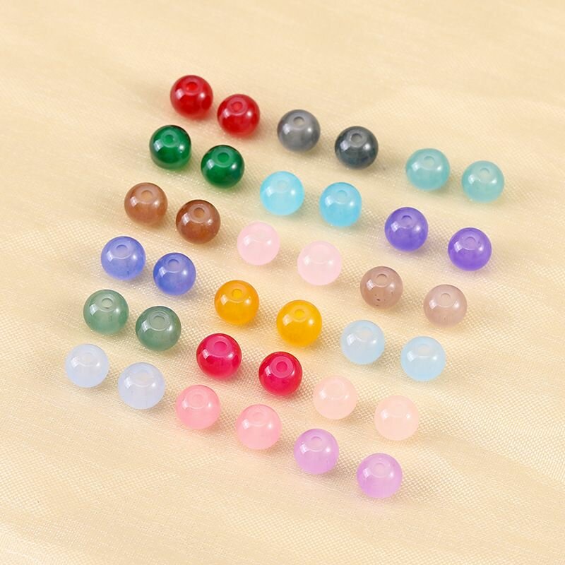 6mm 50 цветных стеклянных бусин бусины для браслета