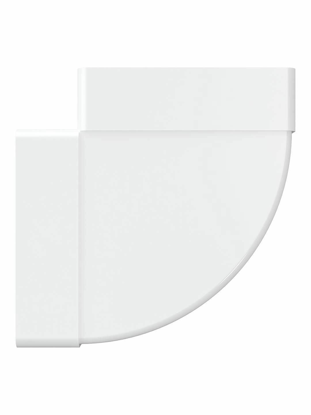 Колено воздуховода ERA горизонтальное пластиковое 90 градусов 55х110 мм