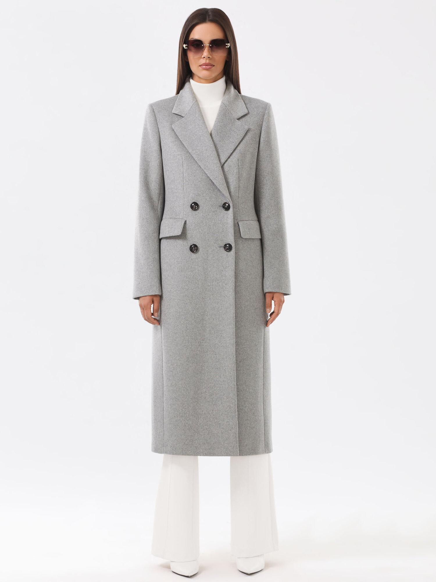 Пальто Avalon, размер 48/164, жемчужный меланж