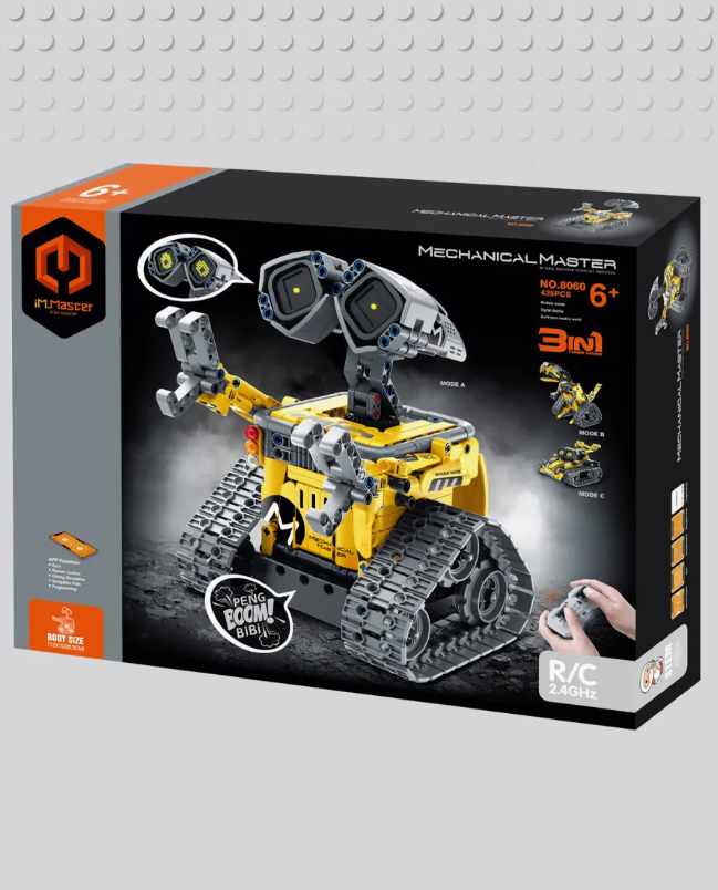 Конструктор Робот Валли (3 в 1) на радиоуправлении (435 деталей)