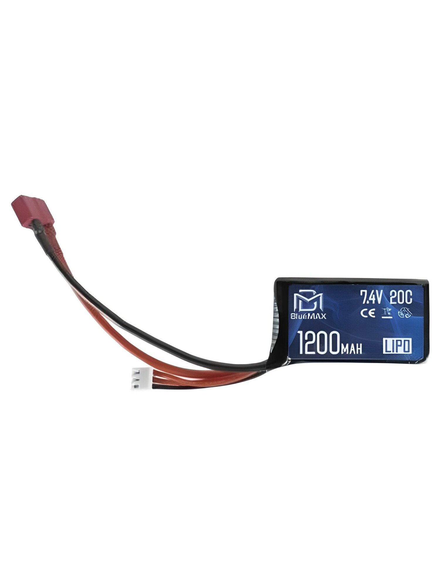 Аккум. BlueMAX 7.4V 1200mah 20C mini 57*31*20 Li-Po Т-разъем