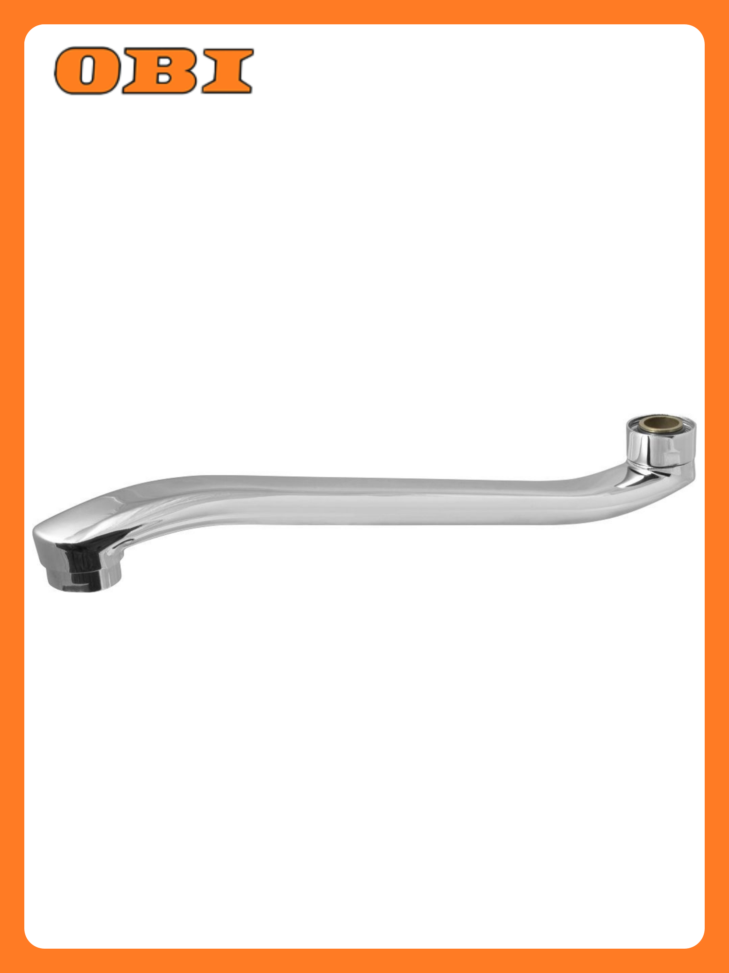 Излив Masterprof для ванны S-образный плоский 30см сталь хром