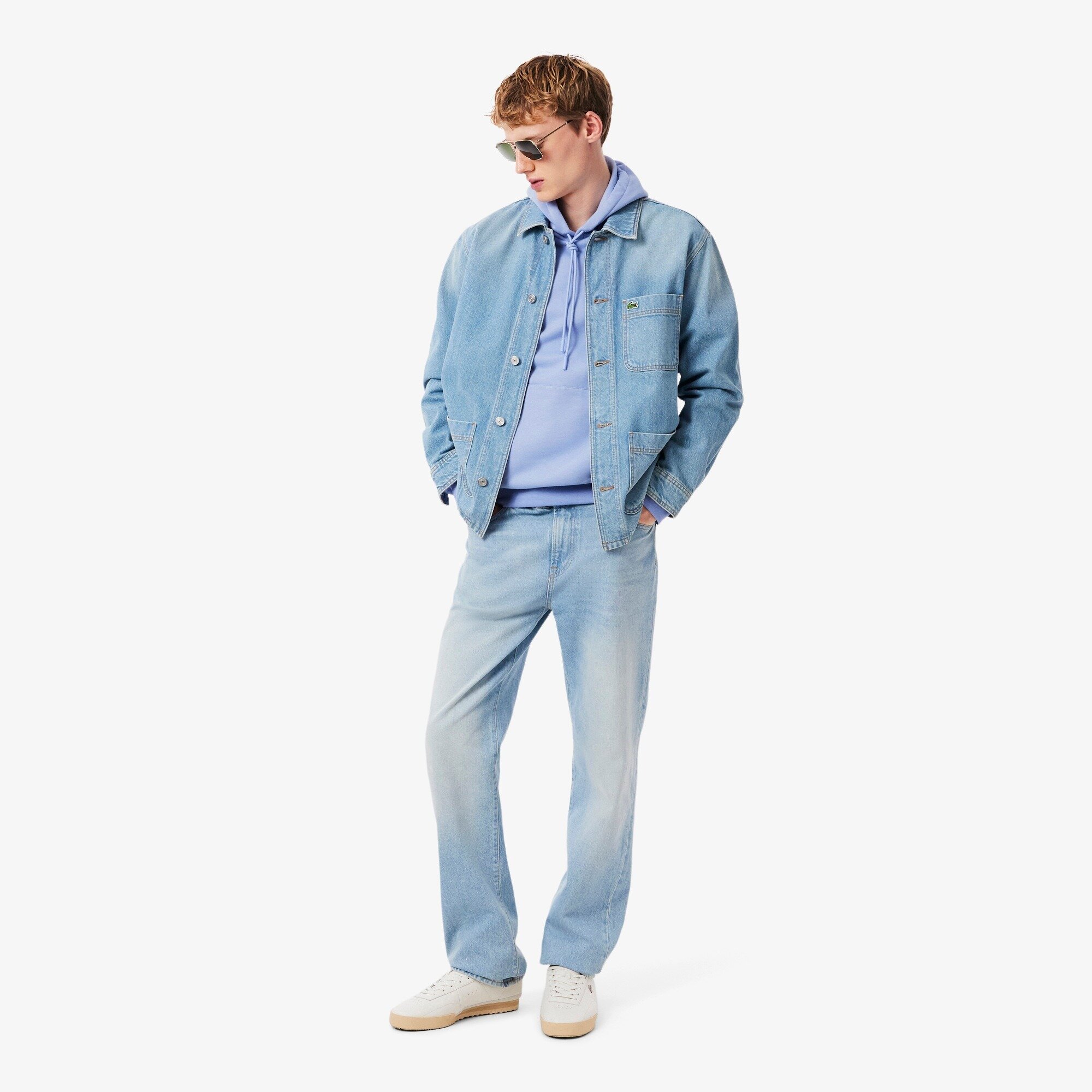 Худи LACOSTE Classic Fit, размер T6, , лавандовый — фото 1