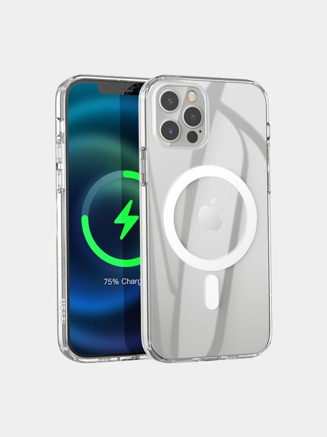 Chexol iPhone uchun , MagSafe qo‘llab quvvatlaydigan shaffof g‘ilof, plastik va silikon, ultra yupqa, iPhone uchun.