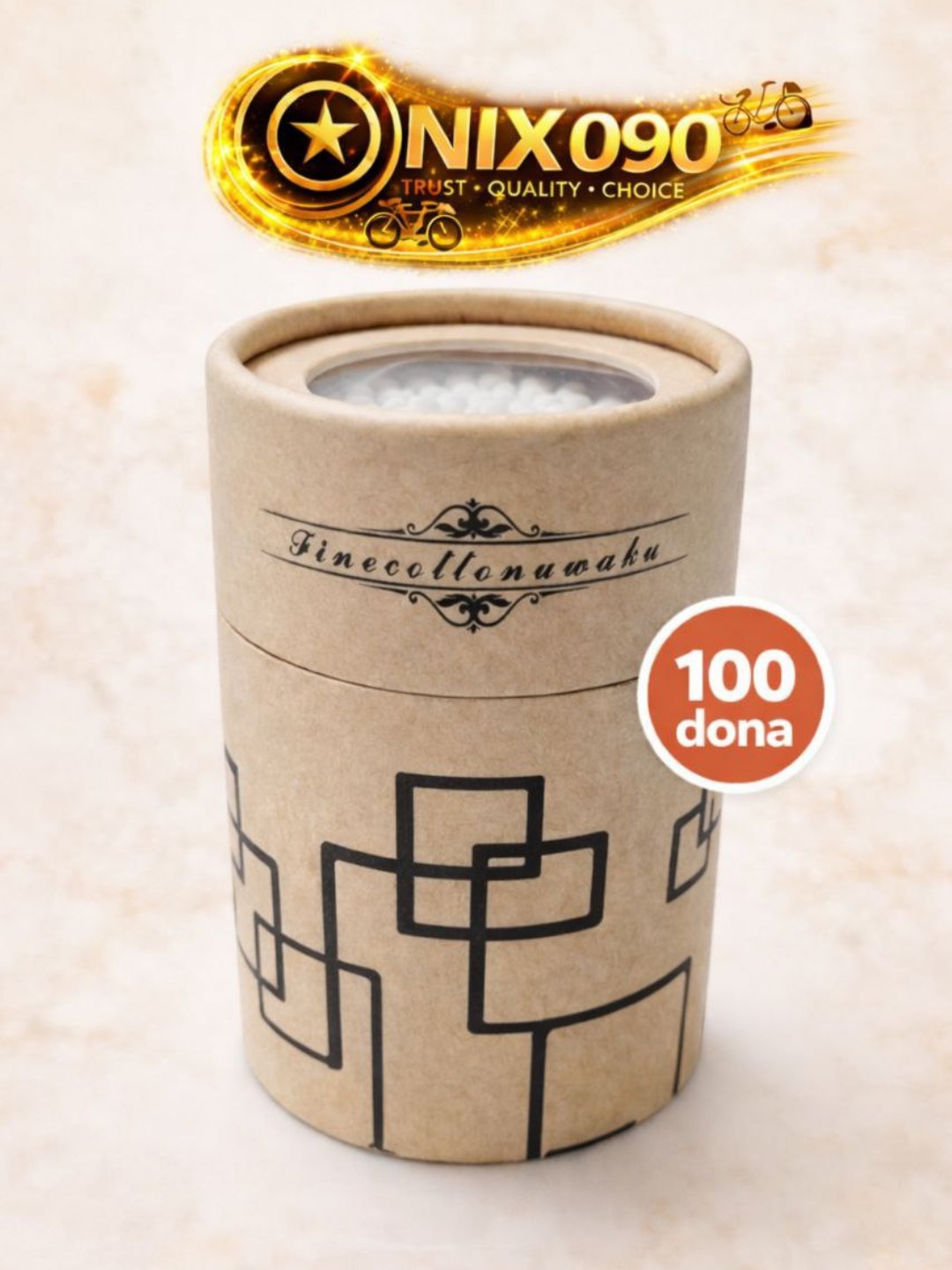 Набор для чистки ушей 100шт, ватные палочки с мягким хлопком, на прочной пластиковой основе