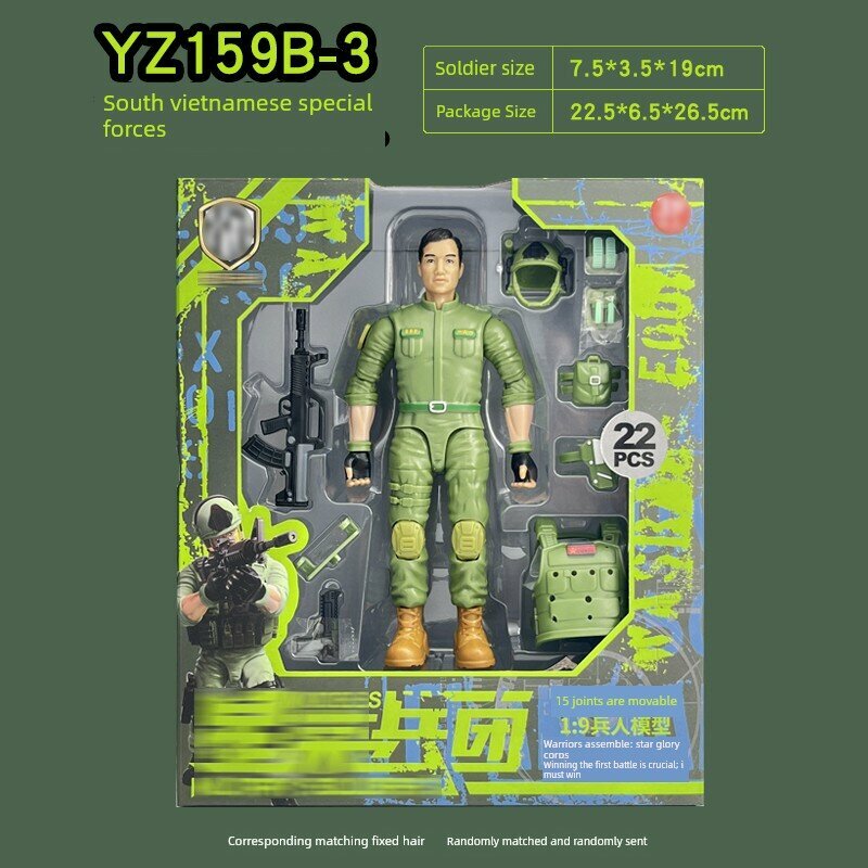 Реалистичная фигурка 1:9 с подвижными суставами для Южного Вьетнама спецназ, 22 шт.
