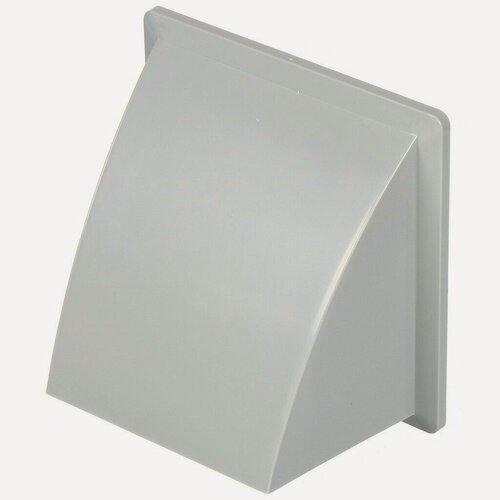 Изображение товара Выход стенной Event 175х175 мм, вытяжной, с обратным клапаном и фланцем D100, серый пластик для вентиляции, Россия