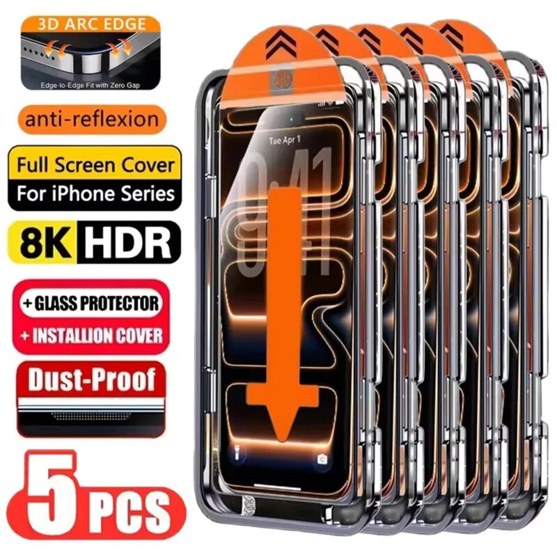 Набор HD Tempered Glass iPhone 14 5 Pieces