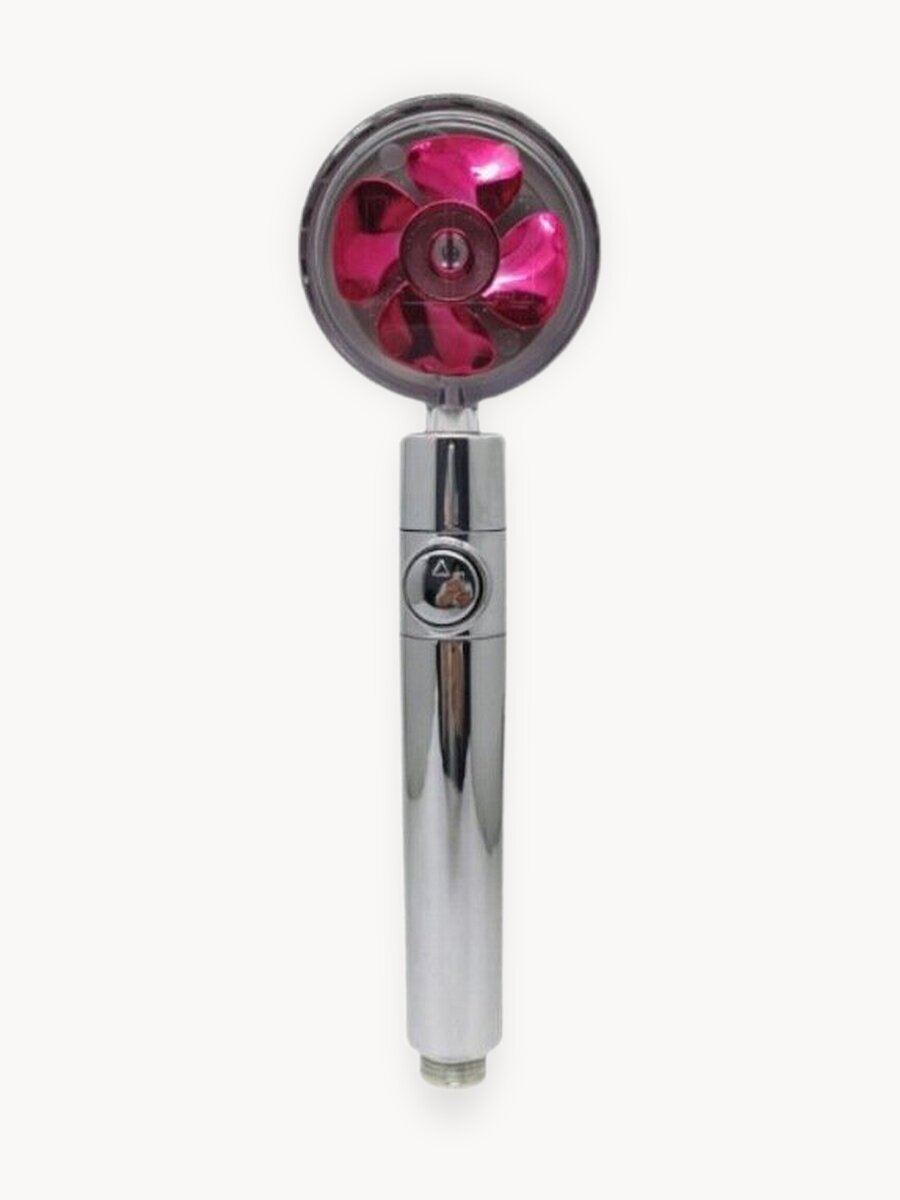 Лейка для душа , с вентилятором, антиизвестковое покрытие, серебристая