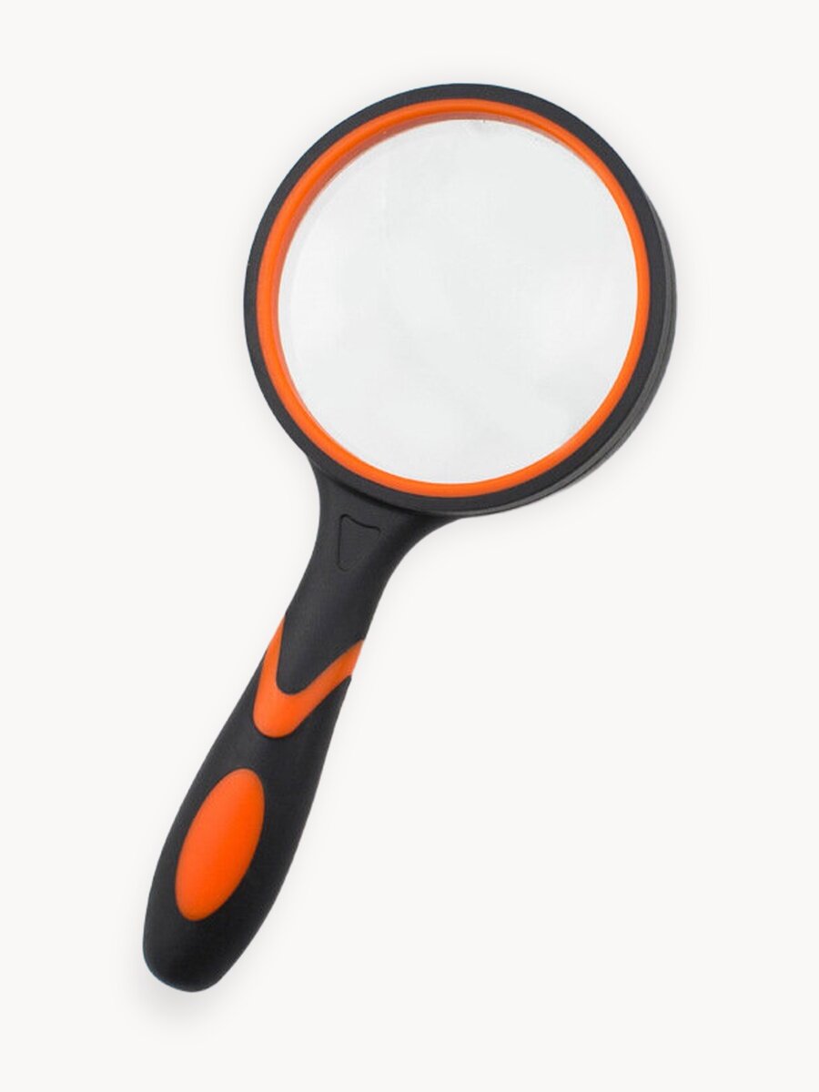 Лупа ручная для чтения круглая, увеличение 7х, диаметр линзы 75мм, увеличительное стекло Lianhouse