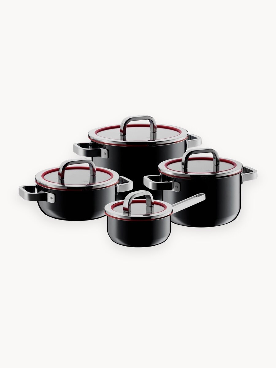 Набор кастрюль WMF Fusiontec Functional Black 4 предмета 16/20/20/24 см