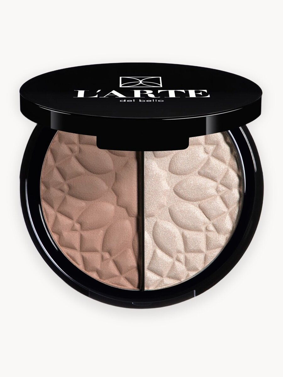 Палетка румян и хайлайтера UOMO&DONNA - сияние и свежесть кожи